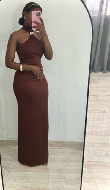 Vestido Halter Maxi Luxe