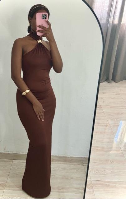 Vestido Halter Maxi Luxe