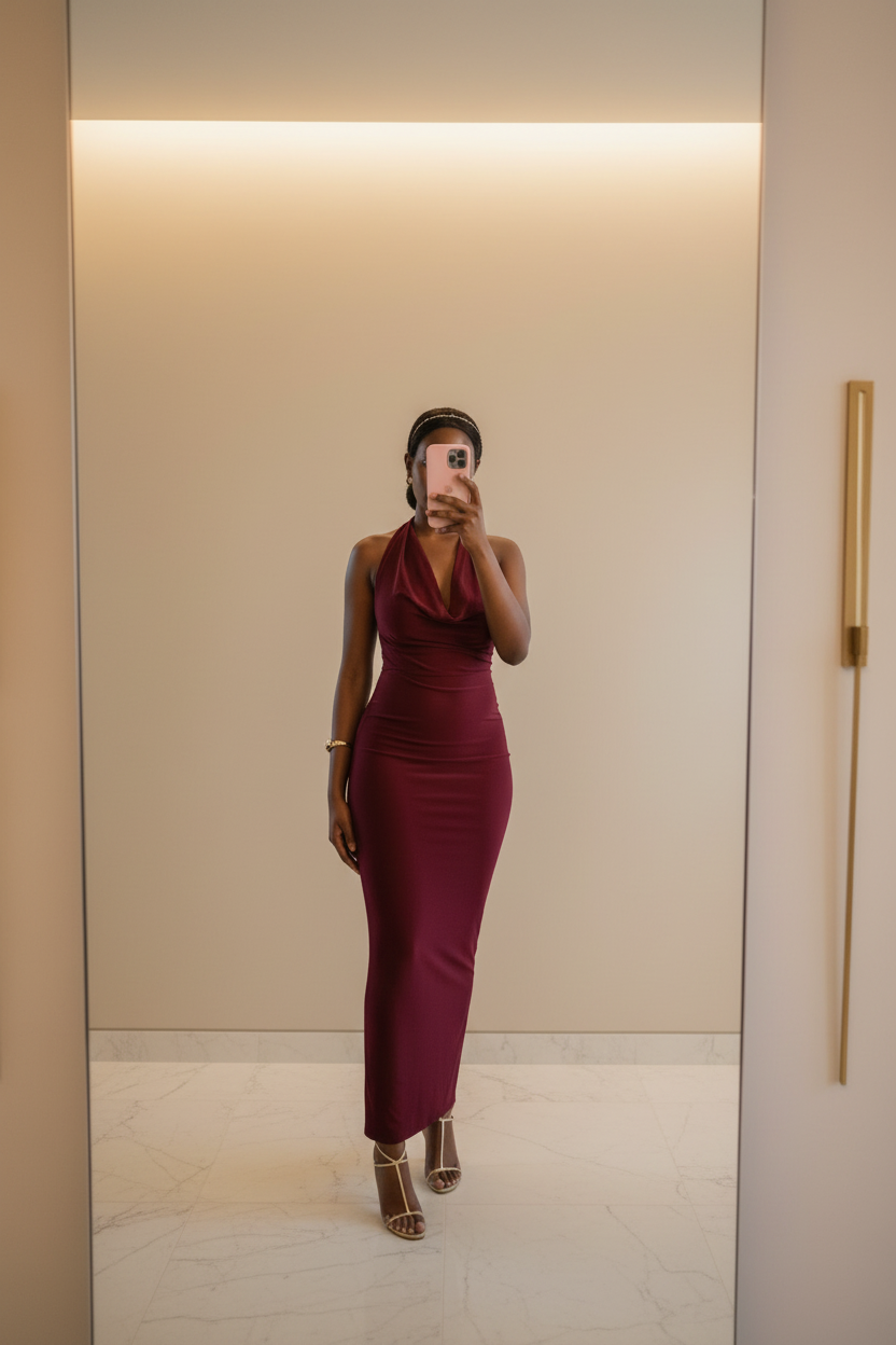 Vestido Tuxedo Maxi Luxe