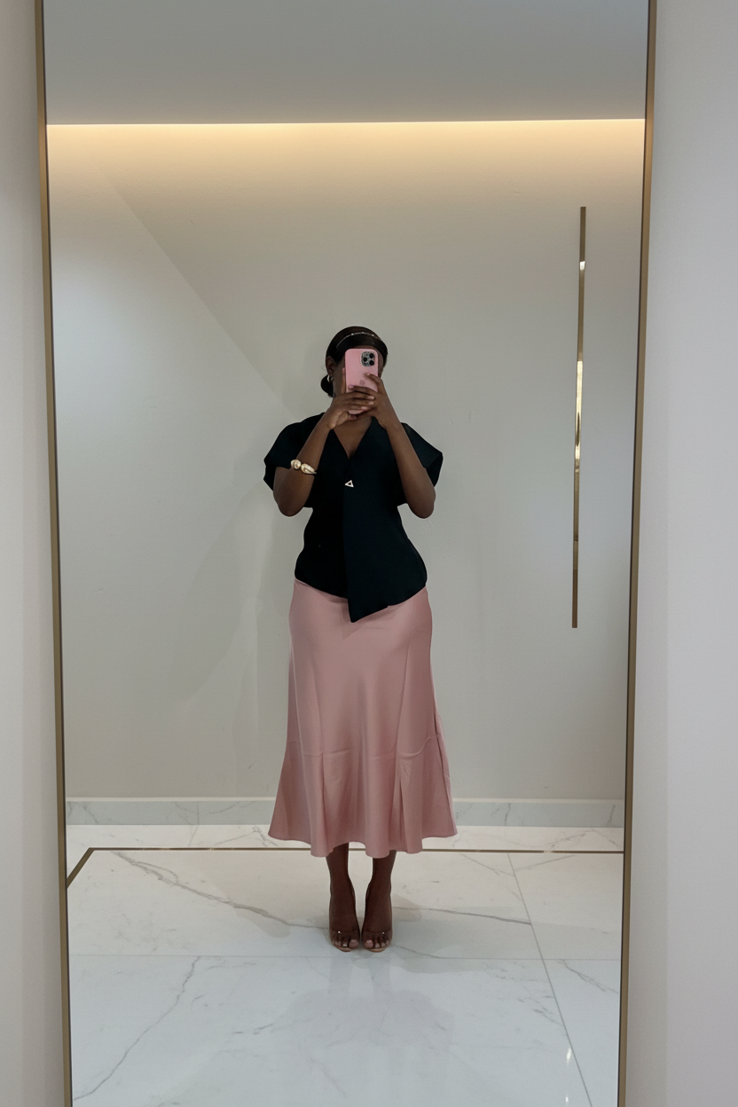 Saia Midi Cetim Luxe